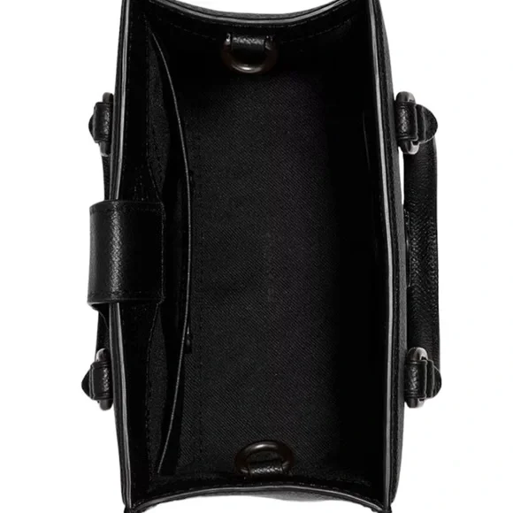 NEW! COACH Unisex Tote 16 In Crossgrain Leather Shoulder Bag Crossbody Black - Picture 6 of 16